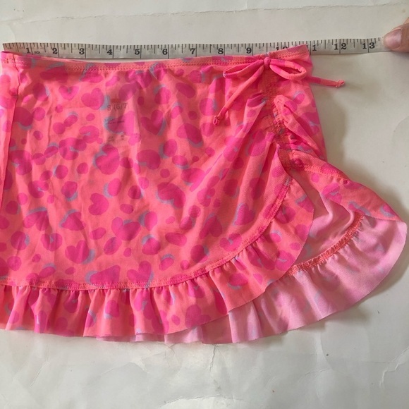 Bundle 3 Pc Cat & Jack Art Class Pink Floral Bikini Set with Skirt Coverup S 6/7 - Picture 11 of 13
